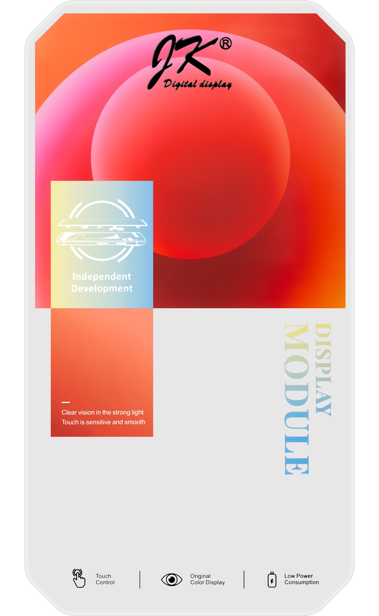 Display sa Touchscreenom JK za Apple iPhone 13, sa Ramom, LCD In-Cell Verzija, Crni