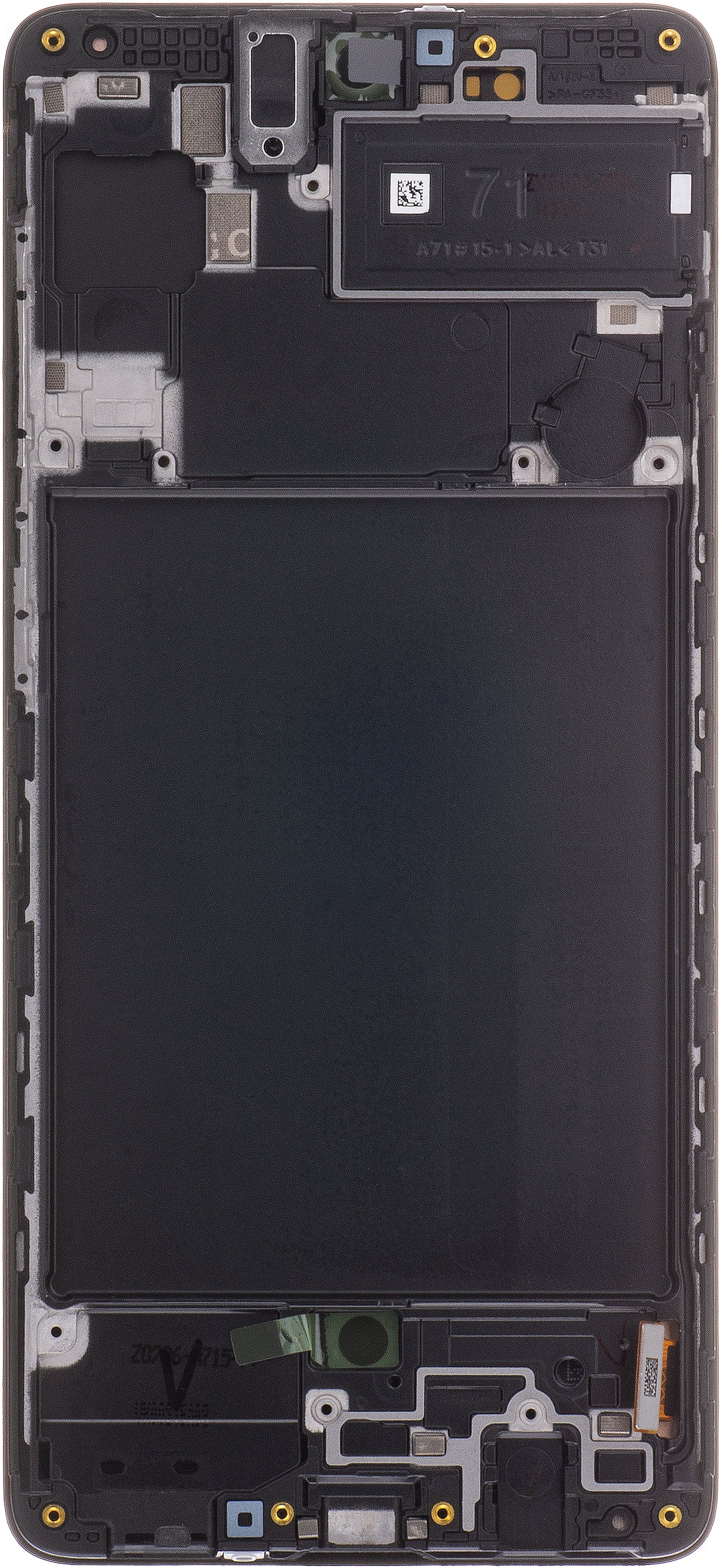 Display sa Touchscreen-om Samsung Galaxy A71 A715, sa Ramom, Crni, Service Pack GH82-22152A