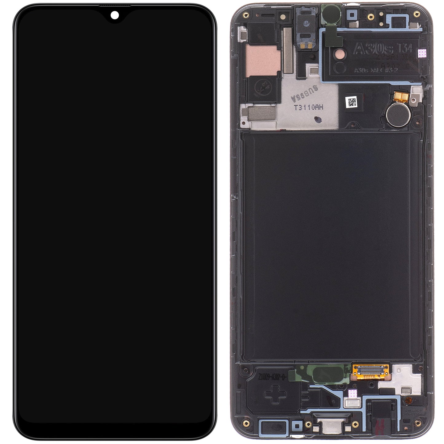Display sa Touchscreen-om Samsung Galaxy A30s A307, sa Ramom, Crni, Service Pack GH82-21190A