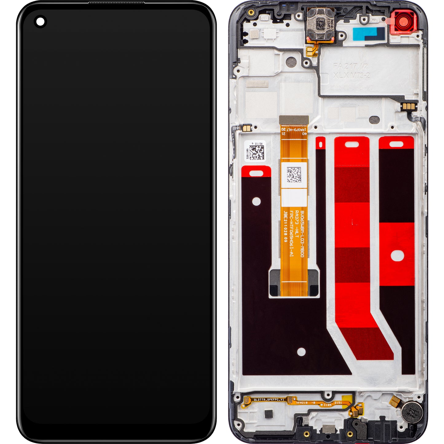 Display sa Touchscreenom Oppo A11s / A53s / A32 / A33 (2020) / A53 4G, sa Ramom, Crni, Service Pack 4905105