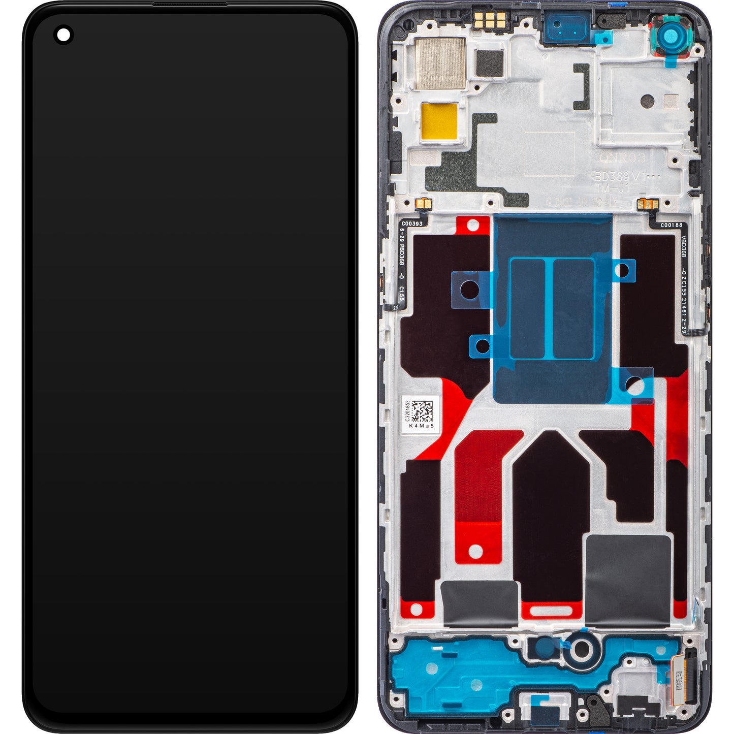 Display sa Touchscreenom Oppo K9 / Find X3 Lite / Reno5 5G, sa Ramom, Crni, Service Pack 4905997