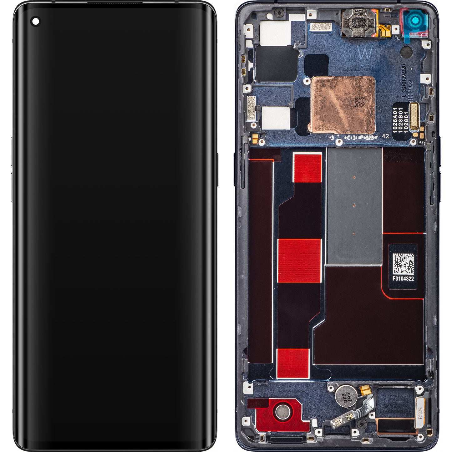 Display sa Touchscreenom Oppo Find X2 Neo, sa Ramom, Crni (Moonlight Black), Service Pack 4904017