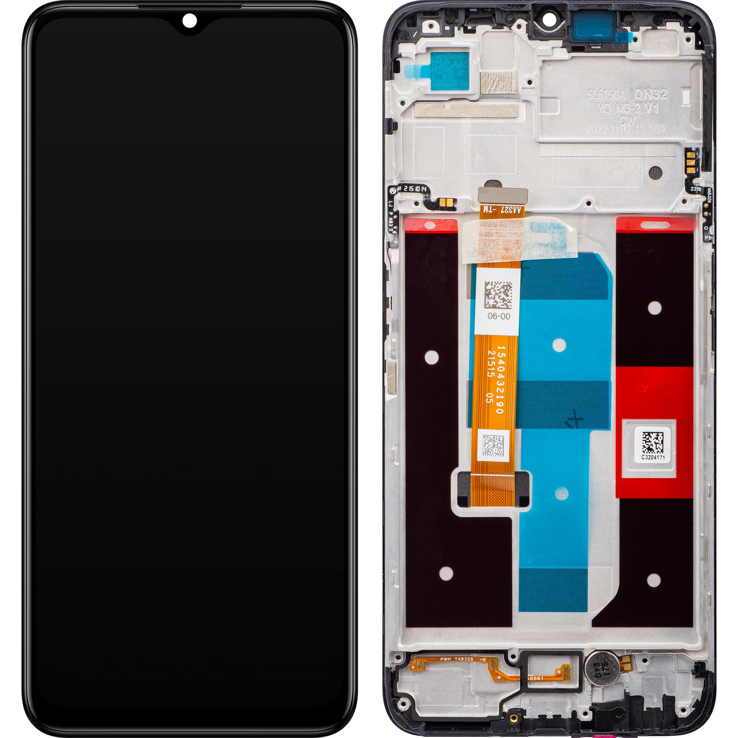 Displej sa Touchscreen-om Realme Narzo 50A Prime / C35, sa Ramom, Crni, Service Pack 4130056