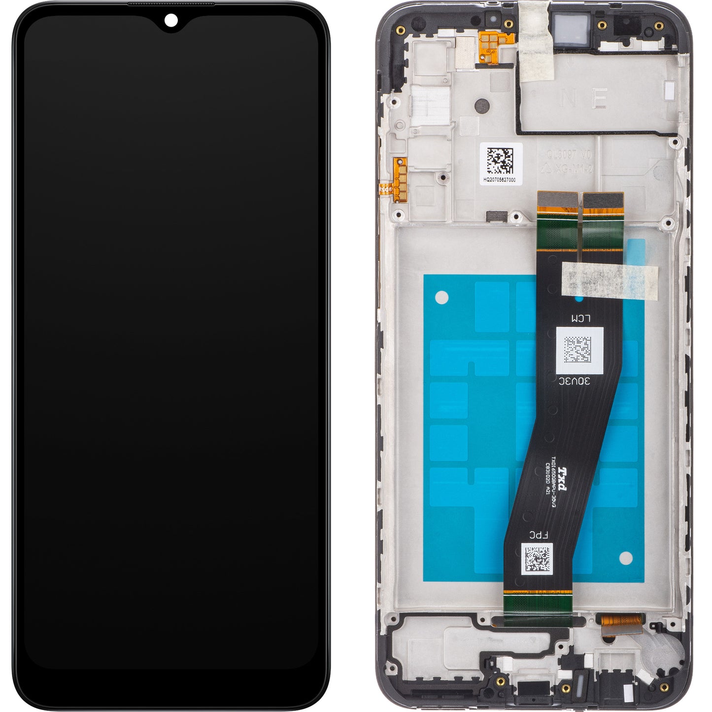 Display sa Touchscreen-om Samsung Galaxy A02s A025G, sa Ramom, Crni, Service Pack GH81-20181A