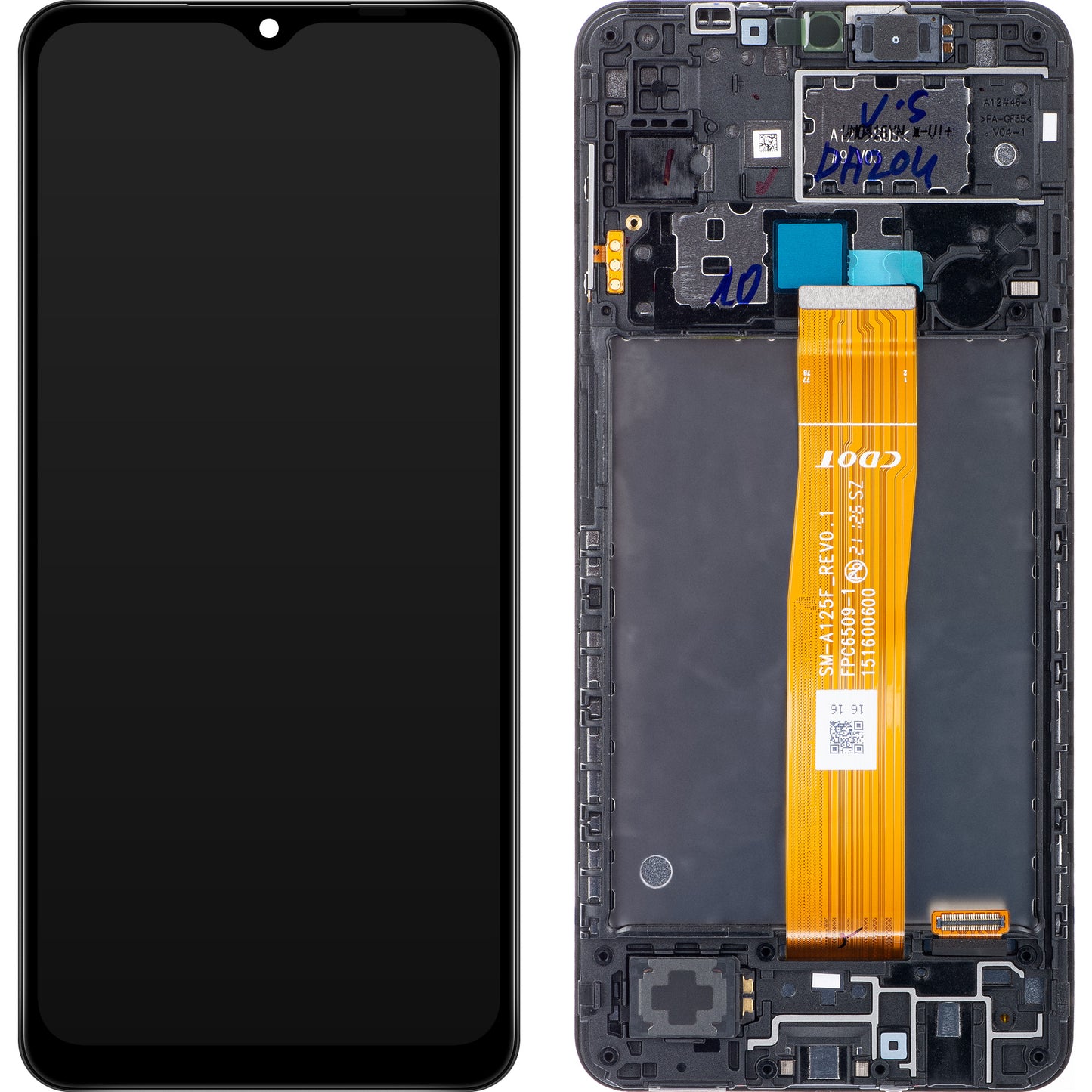Display sa Touchscreenom Samsung Galaxy A12 A125, sa Ramom, Crni, Service Pack GH82-24491A