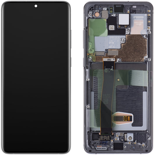 Display sa Touchscreen-om Samsung Galaxy S20 Ultra 5G G988 / S20 Ultra G988, sa Ramom, Sivi, Service Pack GH82-26032B