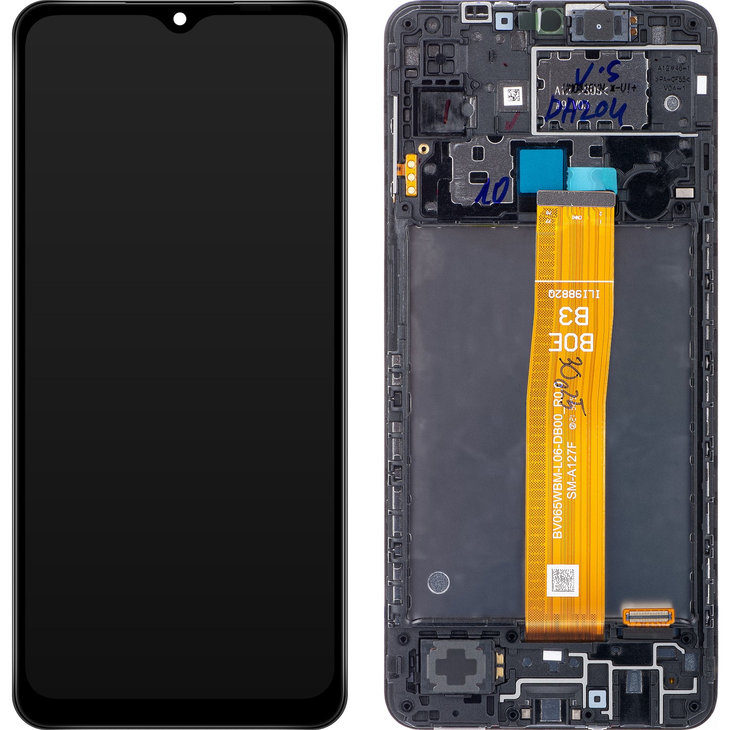 Display sa Touchscreen-om Samsung Galaxy A12 Nacho A127, sa Ramom, Crni, Service Pack GH82-26486A