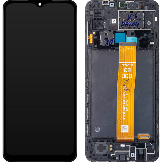 Display sa Touchscreen-om Samsung Galaxy A12 Nacho A127, sa Ramom, Crni, Service Pack GH82-26486A