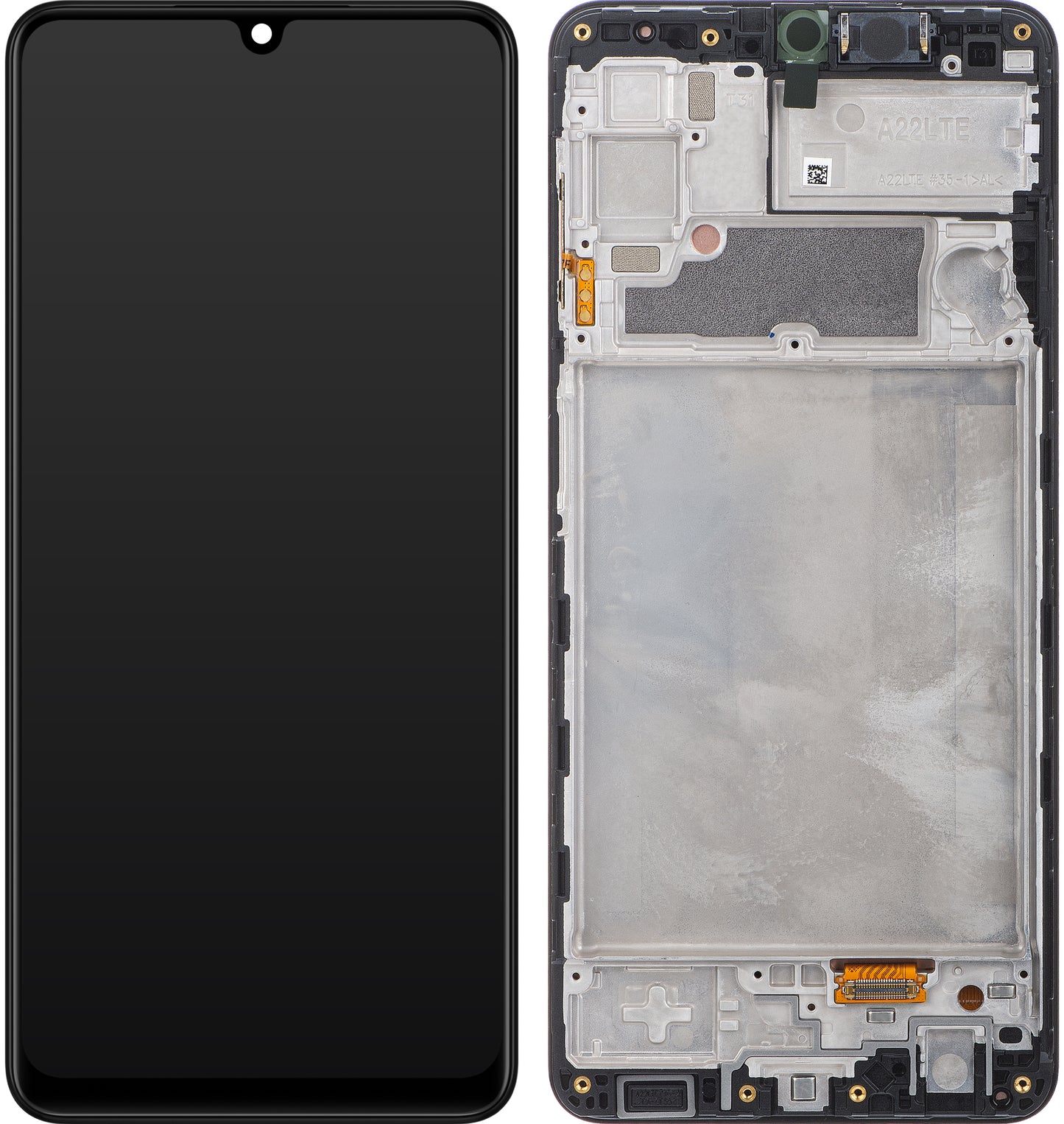 Display sa Touchscreen-om Samsung Galaxy A22 A225, sa Ramom, Crni, Service Pack GH82-25944A