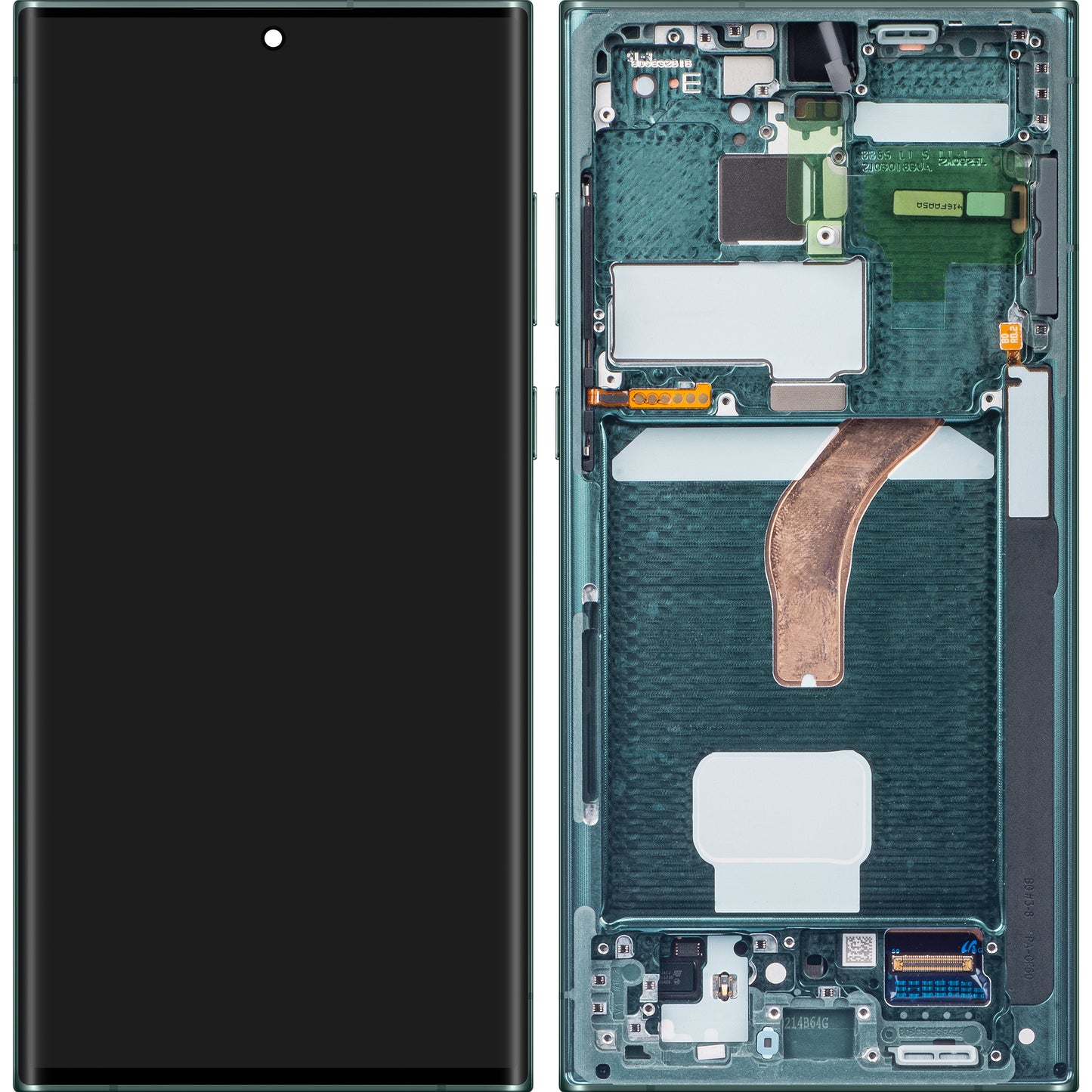 Display sa Touchscreen-om Samsung Galaxy S22 Ultra 5G S908, sa Ramom, Zelena, Service Pack GH82-27488D