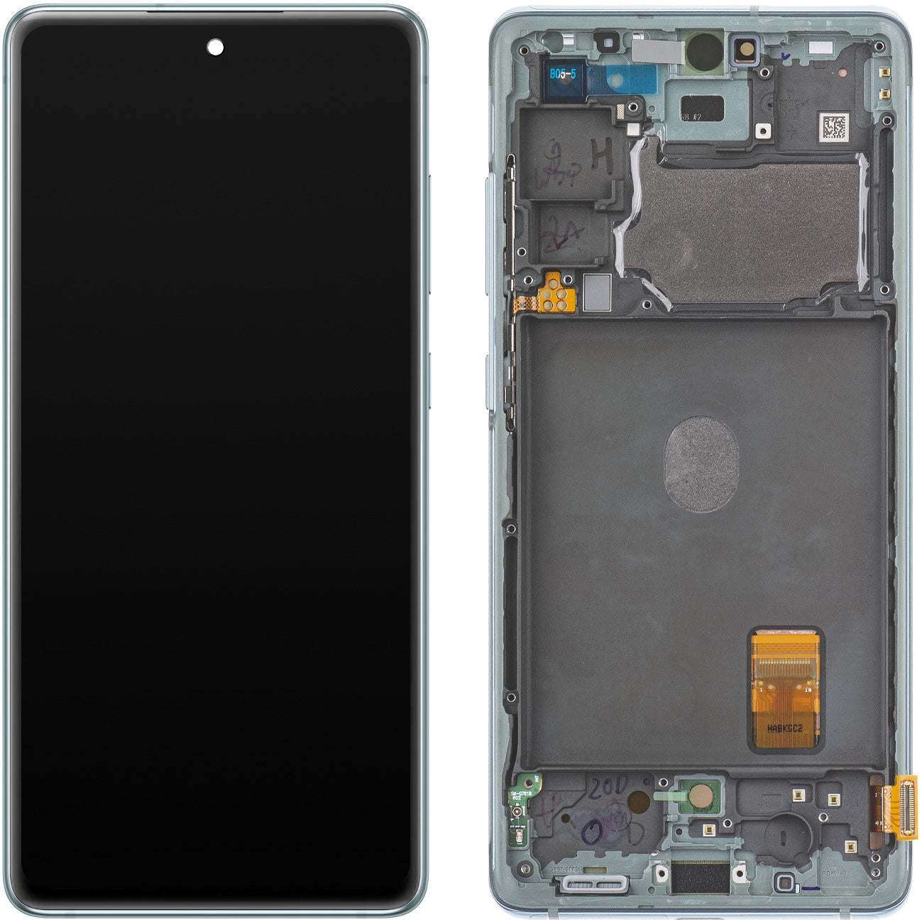 Display sa Touchscreen-om Samsung Galaxy S20 FE 5G G781, sa Ramom, Zelena (Cloud Mint), Service Pack GH82-24214D