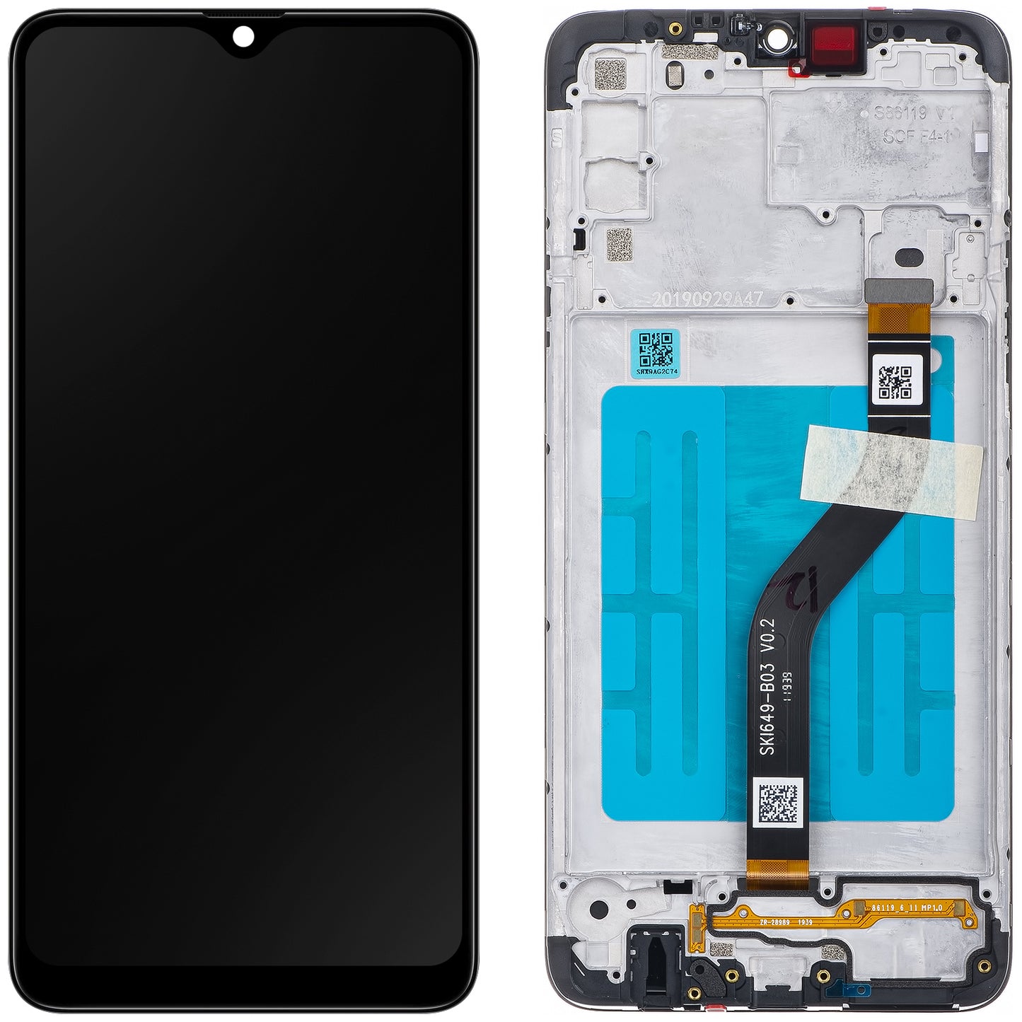 Display sa Touchscreen-om Samsung Galaxy A20s A207, sa Ramom, Crni, Service Pack GH81-17774A