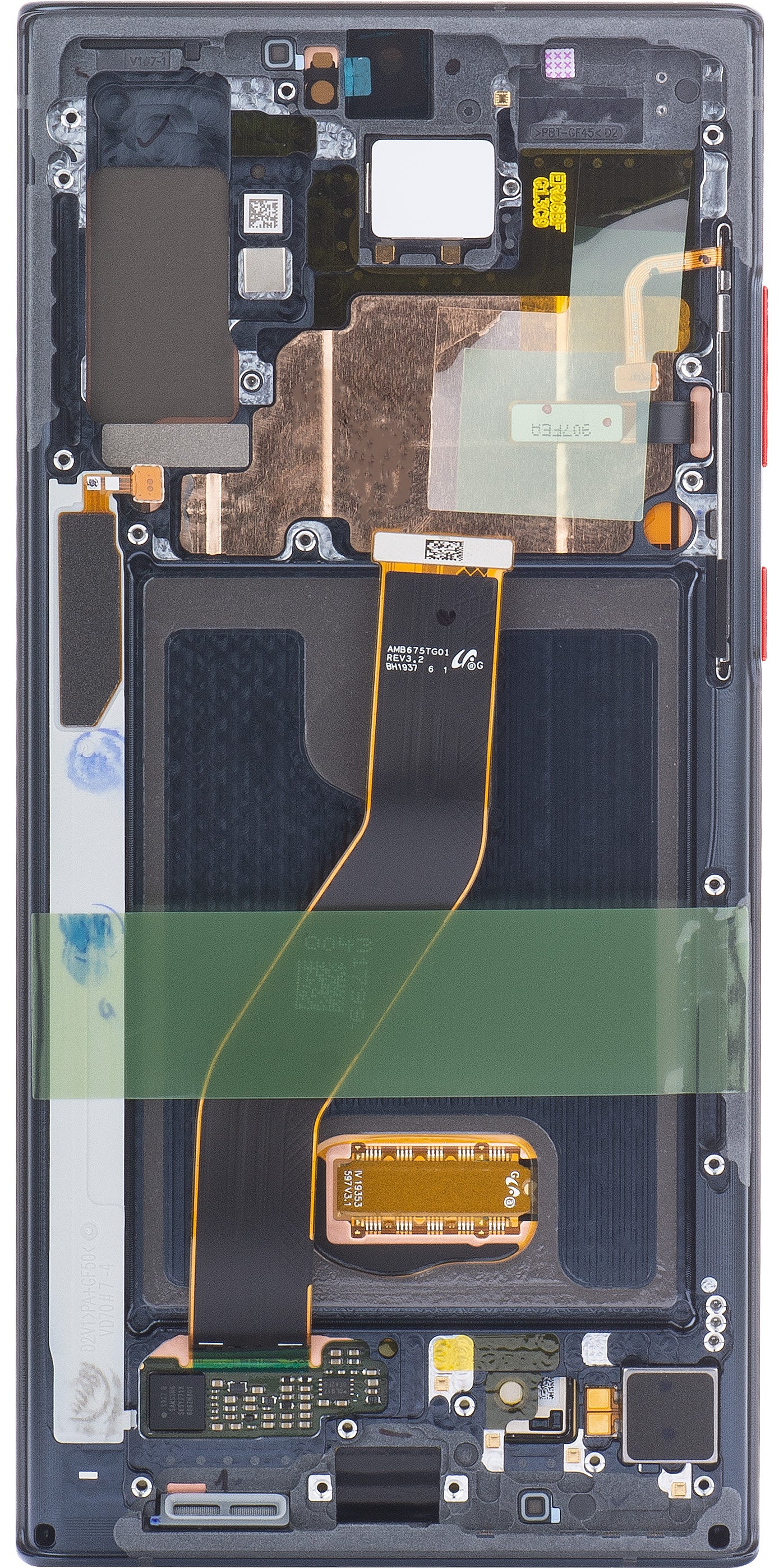 Displej sa dodirnim ekranom Samsung Galaxy Note 10+ 5G N976 / Note 10+ N975, sa ramom, crni (Aura Black Star Wars), servisni paket GH82-21620A