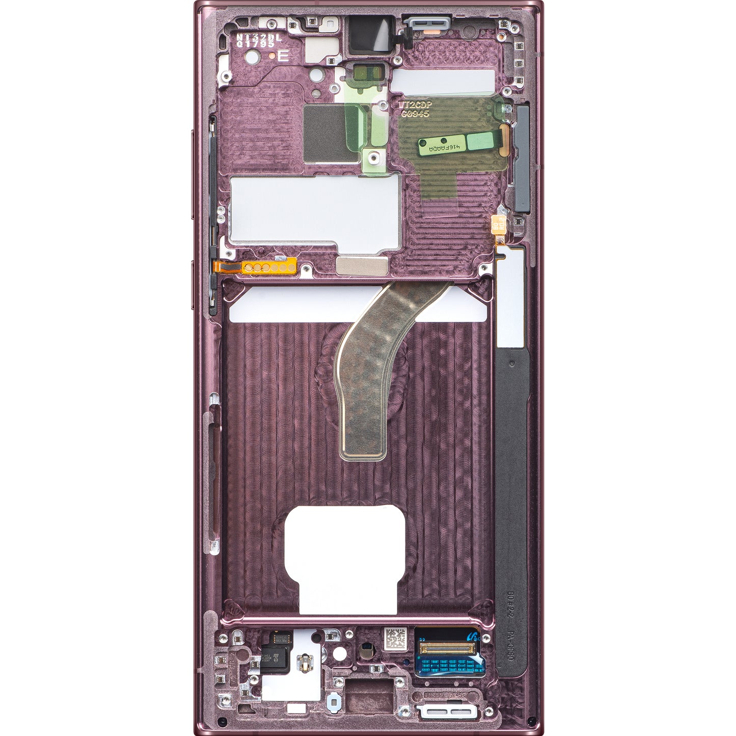Display sa Touchscreen-om Samsung Galaxy S22 Ultra 5G S908, sa Ramom, Burgundac, Service Pack GH82-27488B