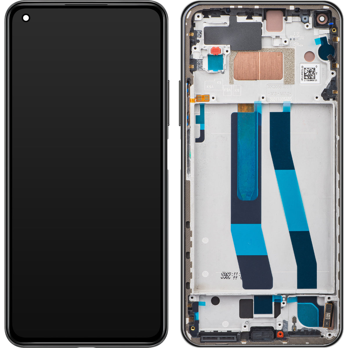 Display sa Touchscreen-om Xiaomi 11 Lite 5G NE, sa Ramom, Crni (Truffle Black), Service Pack 5600030K9D00