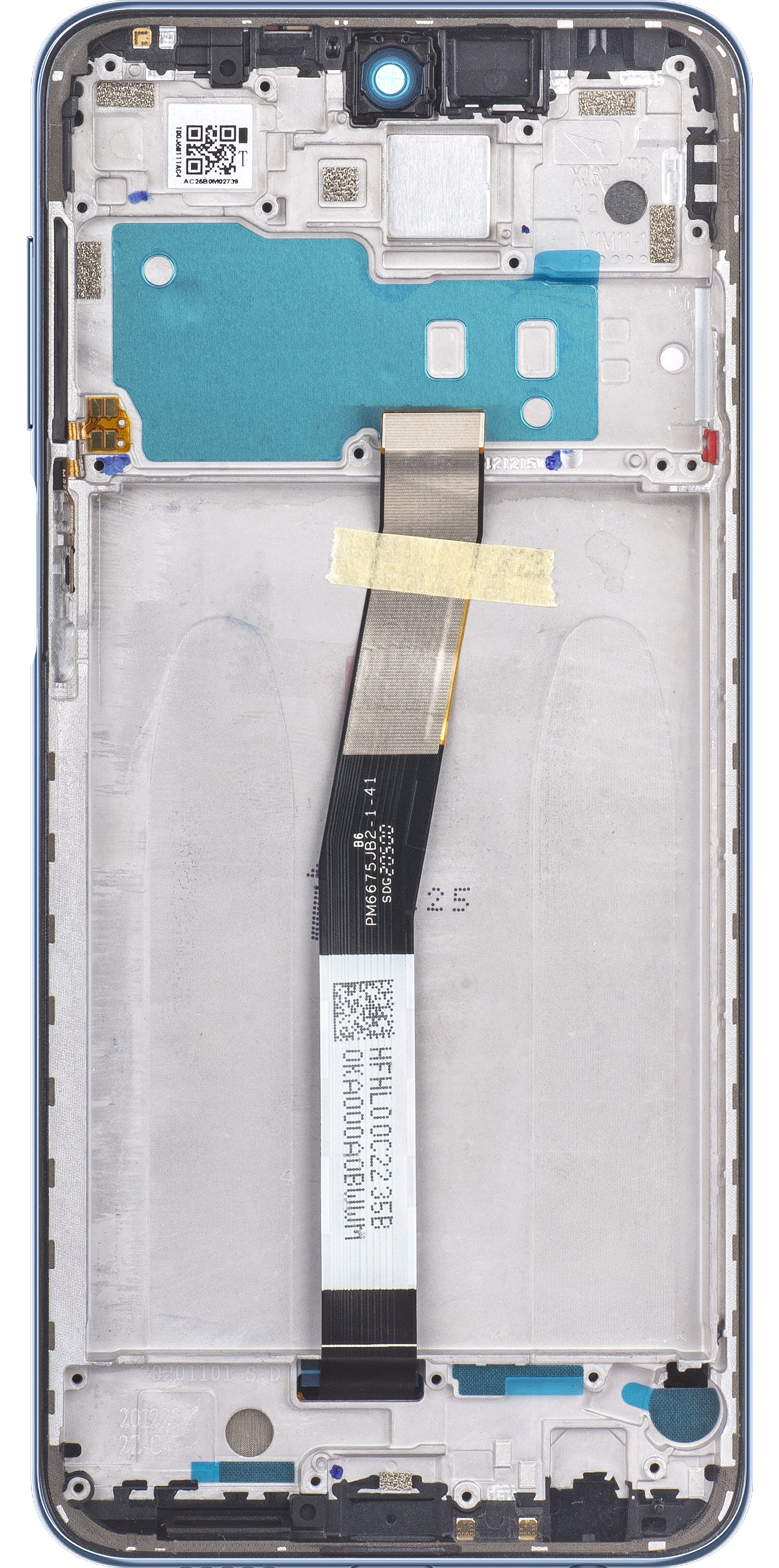 Ekran sa dodirnim ekranom Xiaomi Redmi Note 9S / Note 9 Pro, sa ramom, sivi (Interstellar Gray), Service Pack 560004J6A100