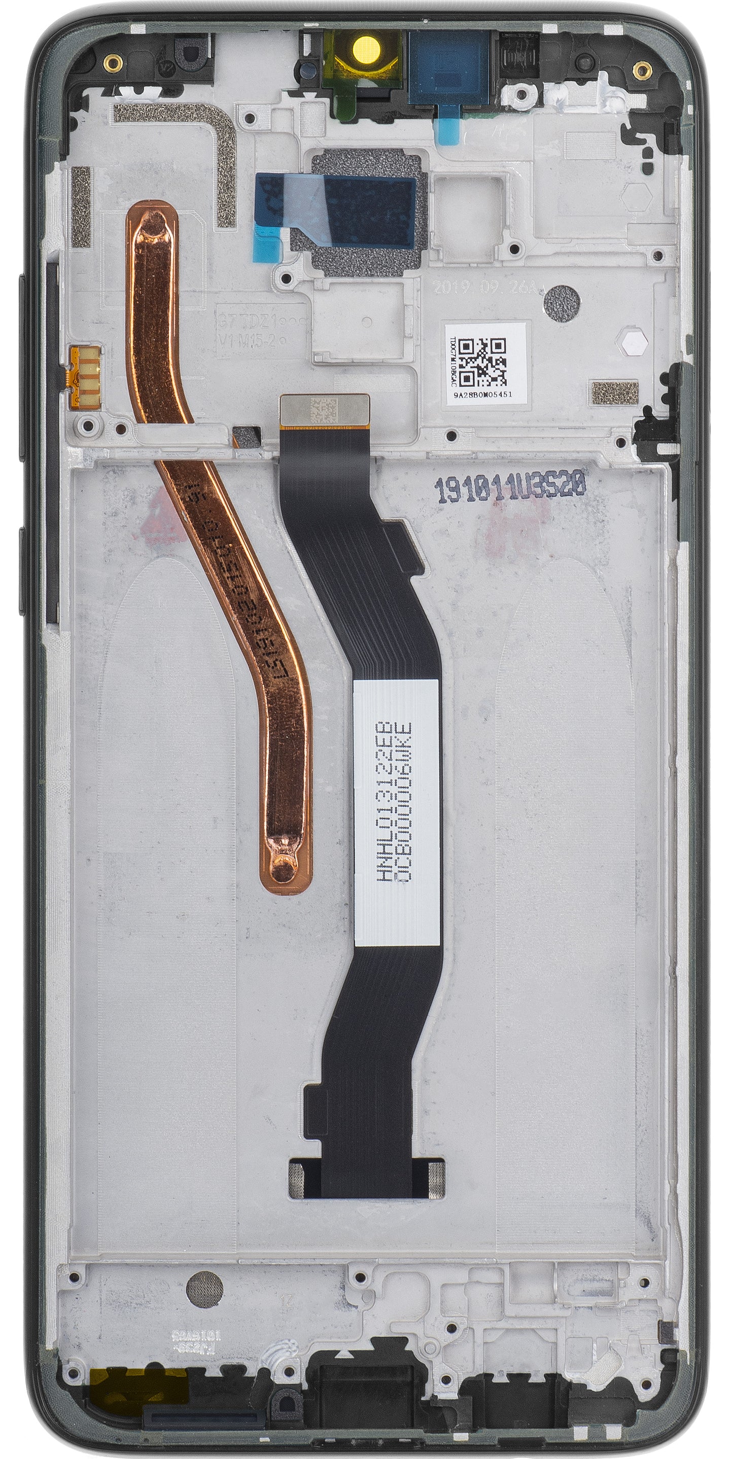 Ekran sa dodirnim ekranom Xiaomi Redmi Note 8 Pro, sa ramom, crni, Service Pack 56000500G700