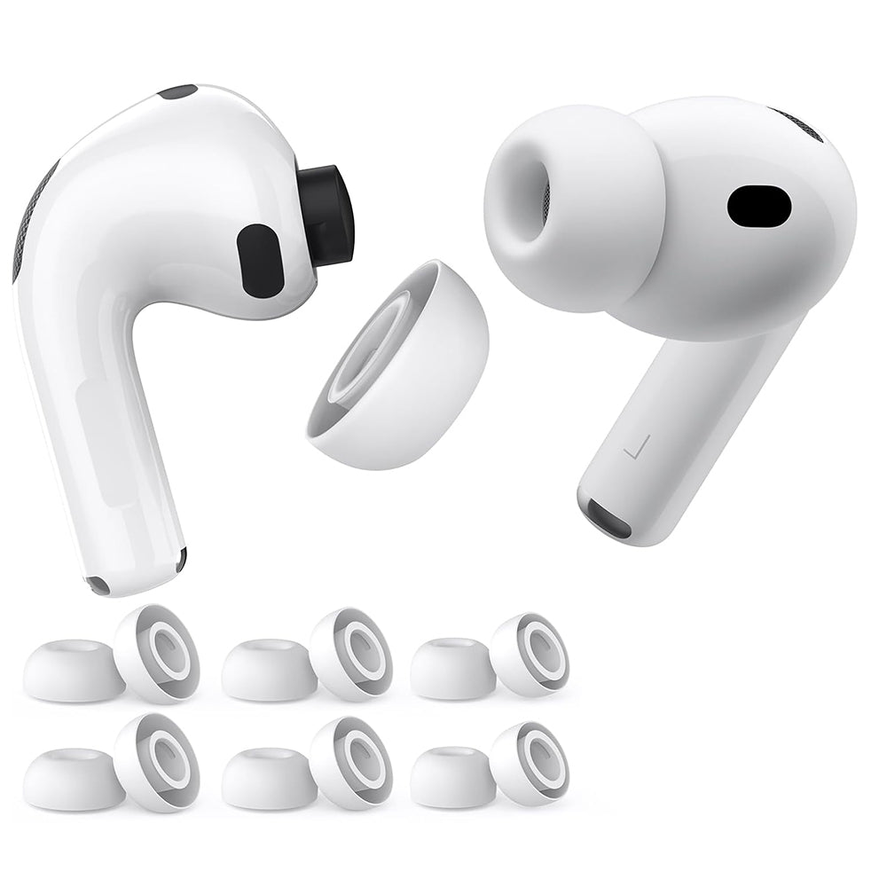 Čepovi Techsuit ET2 za Apple AirPods Pro 3, Veličine XS / S / L, Beli
