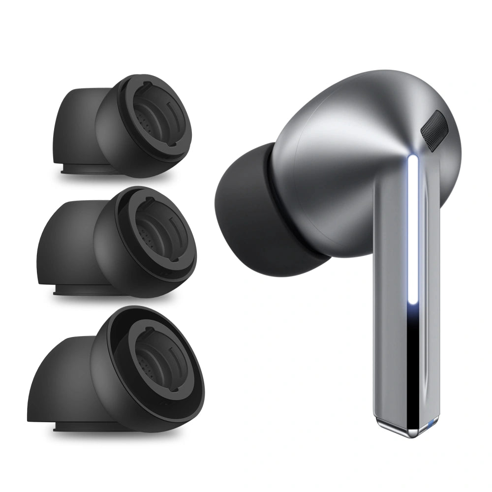 Čepovi Techsuit ET3 za Samsung Galaxy Buds3 Pro, Veličina S / M / L, Crni