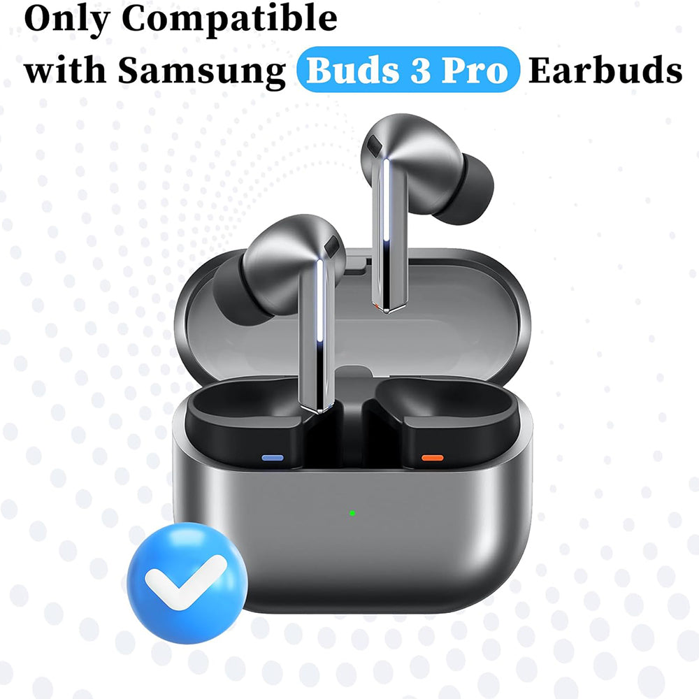 Čepovi Techsuit ET3 za Samsung Galaxy Buds3 Pro, Veličina S / M / L, Crni