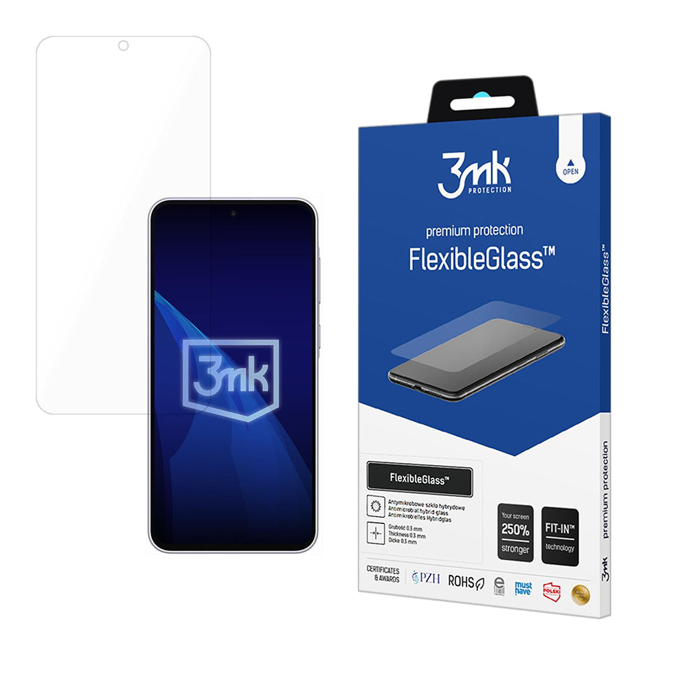 Zaštitna folija za ekran 3MK FlexibleGlass za Samsung Galaxy A37 5G, Fleksibilno staklo, Full Glue