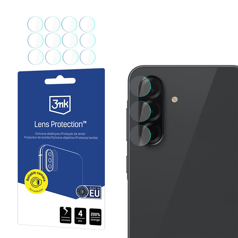 Zaštitna folija za zadnju kameru 3MK Protection za Samsung Galaxy A57 5G / A37 5G, Kaljeno staklo, Set od 4 komada, Providna