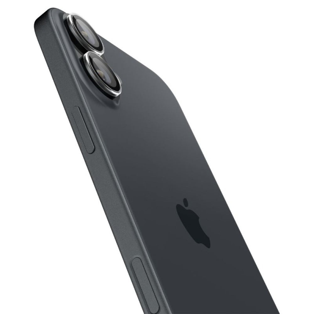 Folija za zaštitu zadnje kamere Spigen EZ FIT za Apple iPhone 16 Plus / 16, Kaljeno staklo, Set od 2 komada, Providna AGL07921