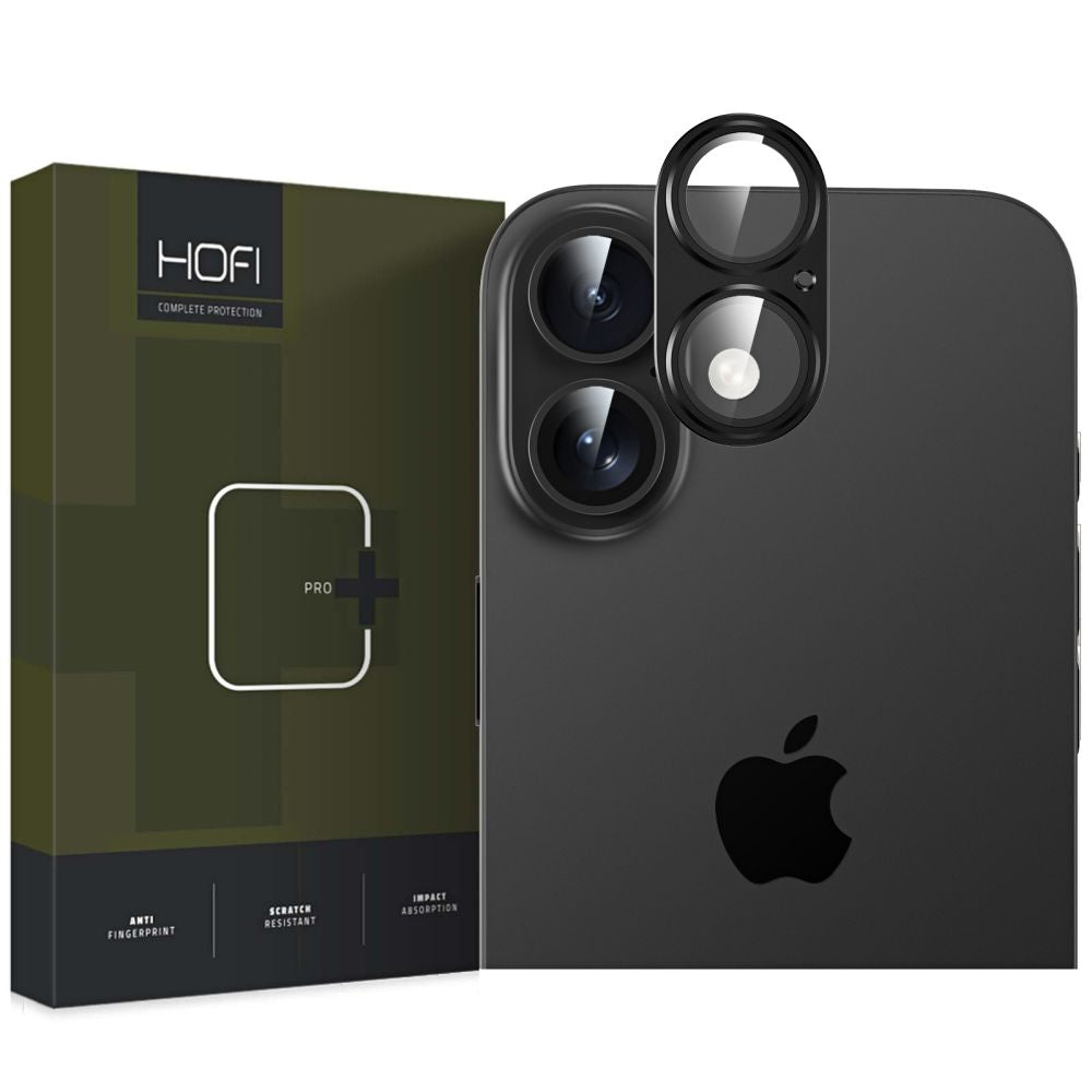 Zaštitna folija za zadnju kameru HOFI FullCam za Apple iPhone 16 Plus / 16, Kaljeno staklo, Crna