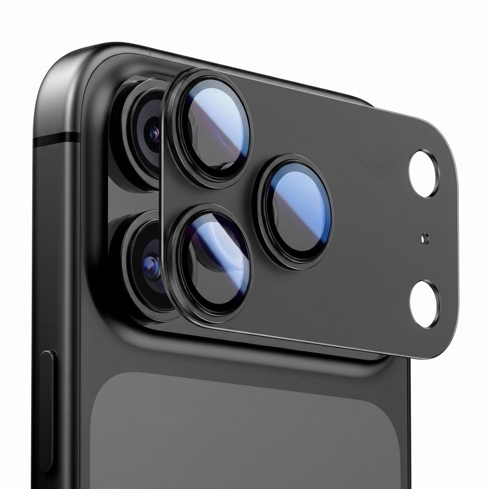 Zaštitna folija za zadnju kameru Tech-Protect CamFull Fit+ za Apple iPhone 18 Pro, kaljeno staklo, crna