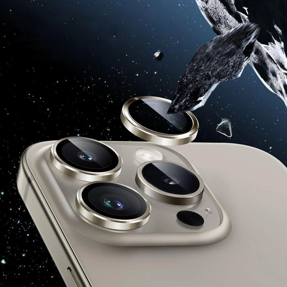 Zaštitna folija za zadnju kameru Tech-Protect CamRing Fit+ za Apple iPhone 17 Pro Max / 17 Pro / 16 Pro Max, Kaljeno staklo, Narandžasta