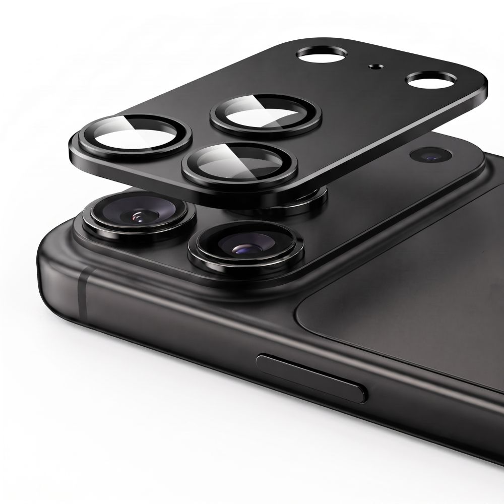 Zaštitna folija za zadnju kameru Tech-Protect CamFull Fit+ za Apple iPhone 18 Pro, kaljeno staklo, crna