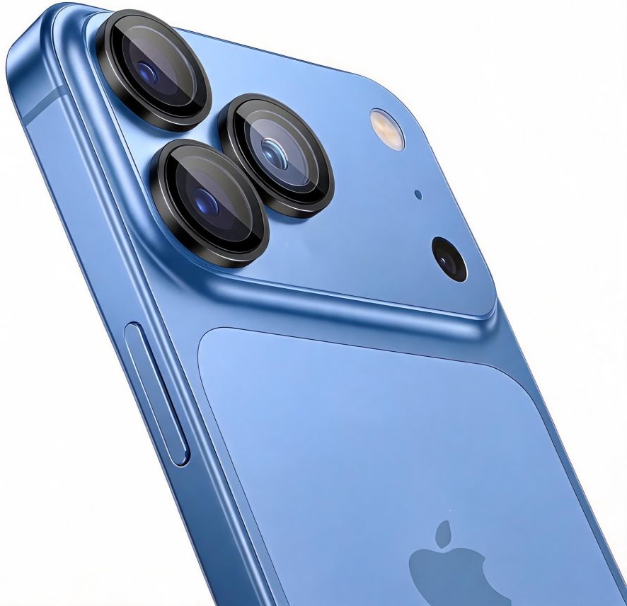 Zaštitna folija za zadnju kameru Tech-Protect CamRing Fit+ za Apple iPhone 18 Pro / 18 Pro Max, Kaljeno staklo, Crna
