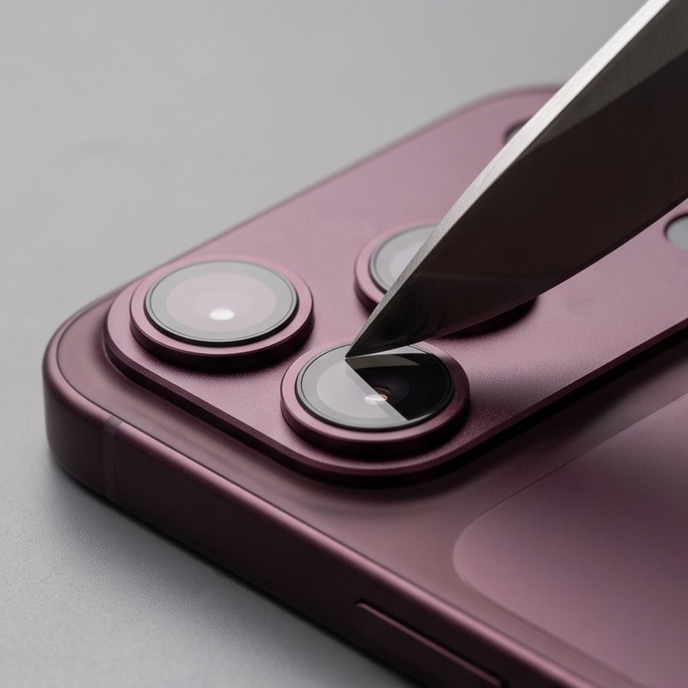 Zaštitna folija za zadnju kameru Tech-Protect CamFull Fit+ za Apple iPhone 18 Pro, Kaljeno staklo, Bordo