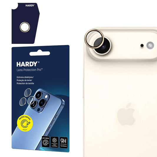Folija za zaštitu zadnje kamere 3MK Hardy Protection Pro za Apple iPhone 17 Air, Kaljeno staklo, Zlatna