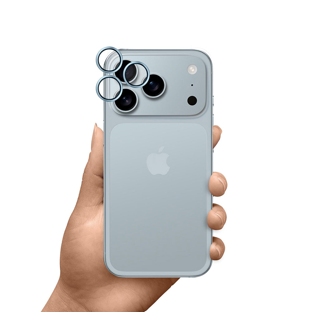 Folija za zaštitu zadnje kamere 3MK Hardy Protection Pro za Apple iPhone 17 Pro Max / 17 Pro, Kaljeno staklo, Plava