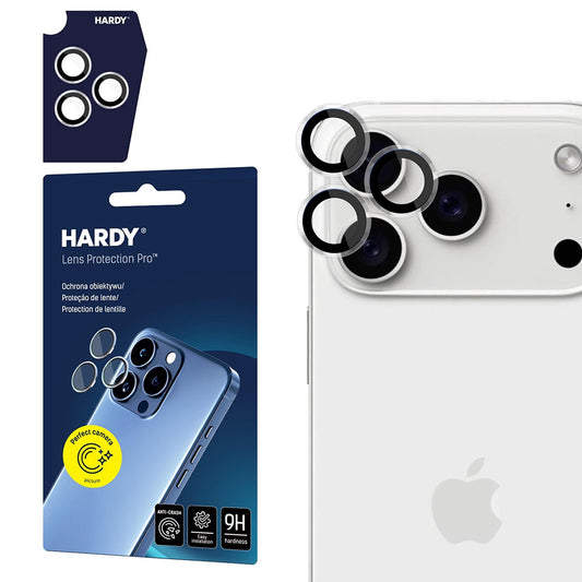 Folija za zaštitu zadnje kamere 3MK Hardy Protection Pro za Apple iPhone 17 Pro Max / 17 Pro, Kaljeno staklo, Providna