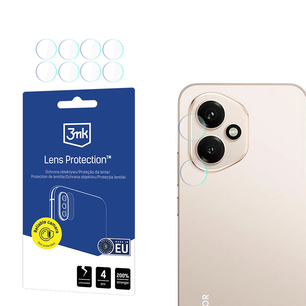 Zaštitna folija za zadnju kameru 3MK Protection za Honor 400, Fleksibilno staklo, Set od 4 komada, Providna