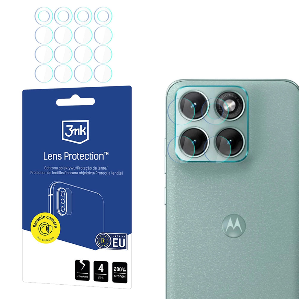Folija za zaštitu zadnje kamere 3MK Protection za Motorola Edge 70 Fusion, Fleksibilno staklo, Set od 4 komada, Providna