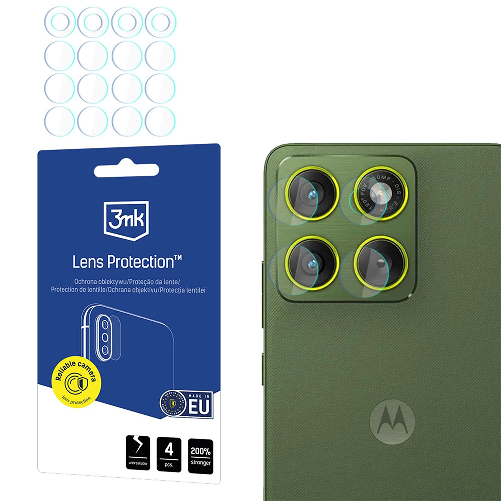 Folija za zaštitu zadnje kamere 3MK Protection za Motorola Edge 70, Kaljeno staklo, Set od 4 komada, Providna