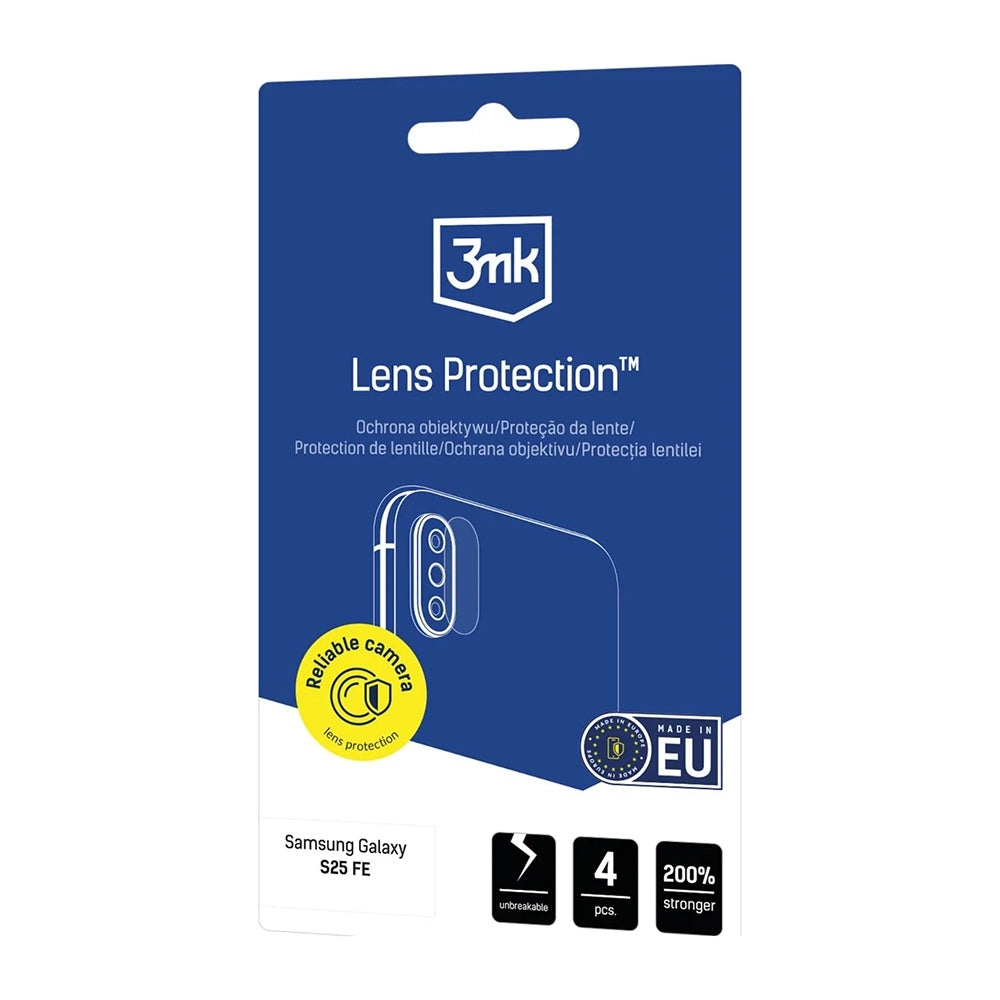 Folija za zaštitu zadnje kamere 3MK Protection za Realme Note 70T, Kaljeno staklo, Set od 4 komada, Providna