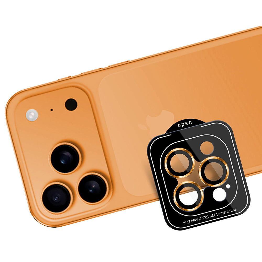 Folija za zaštitu zadnje kamere 3MK Protection Pro za Apple iPhone 17 Pro Max / 17 Pro, Kaljeno staklo, Narandžasta