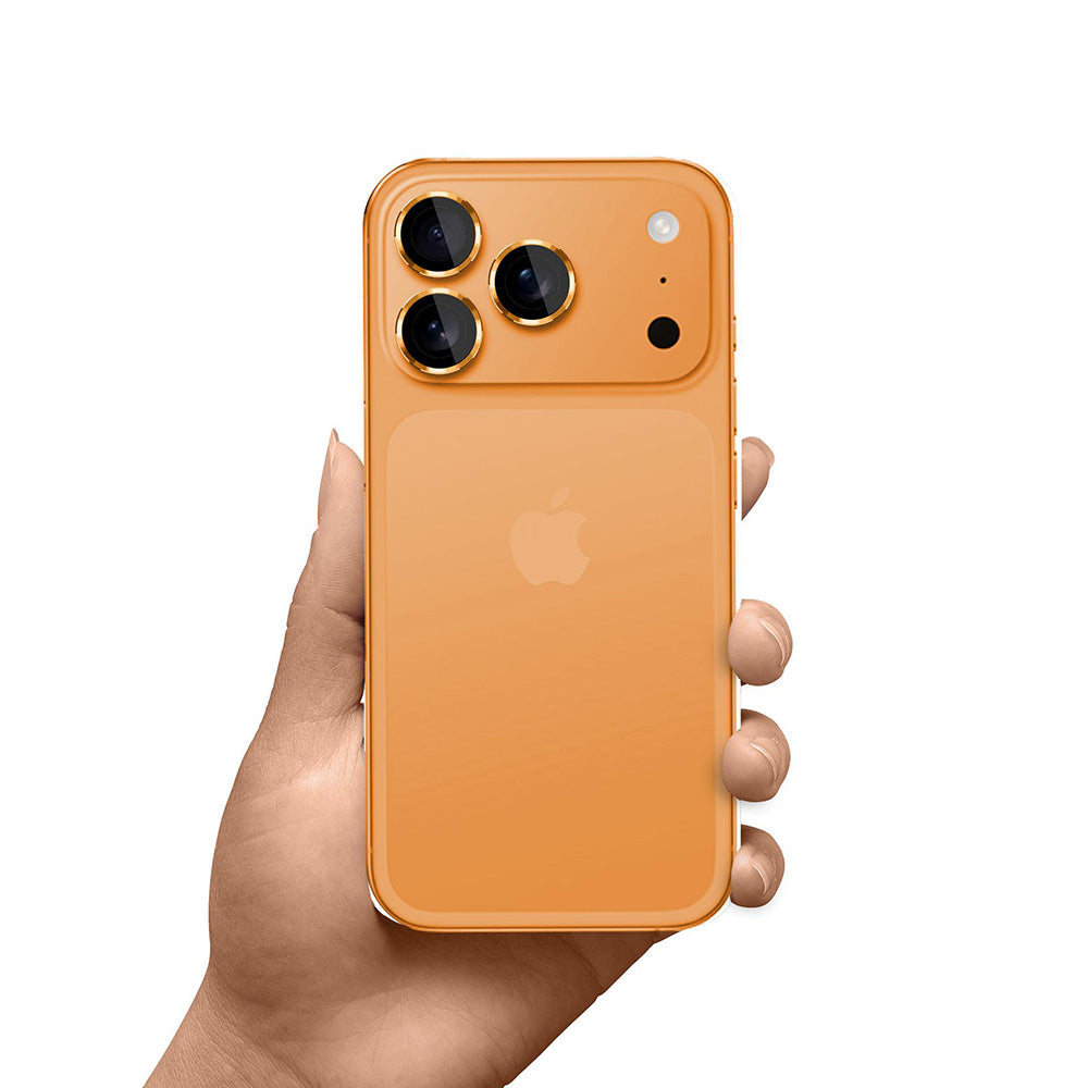 Folija za zaštitu zadnje kamere 3MK Protection Pro za Apple iPhone 17 Pro Max / 17 Pro, Kaljeno staklo, Narandžasta