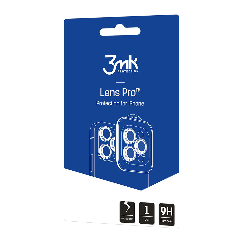 Folija za zaštitu zadnje kamere 3MK Protection Pro za Apple iPhone 17 Pro Max / 17 Pro, Kaljeno staklo, Narandžasta