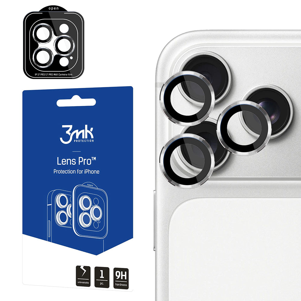 Zaštitna folija za zadnju kameru 3MK Protection Pro za Apple iPhone 18 Pro / 18 Pro Max, Kaljeno staklo, Srebrna