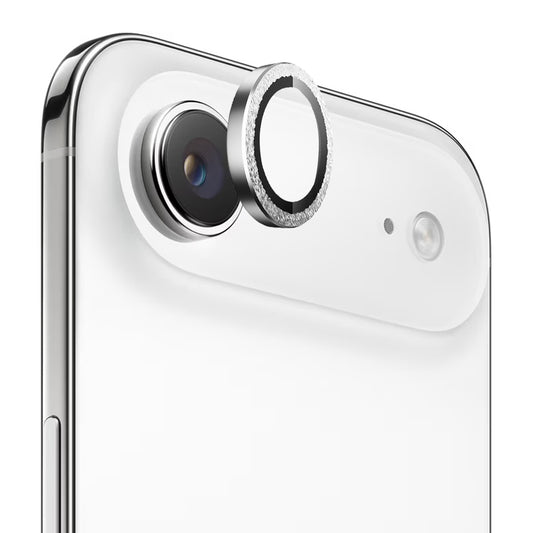 Folija za zaštitu zadnje kamere Blueo Glitter Diamond Metal Frame za Apple iPhone 17 Air, Kaljeno staklo, Srebrna