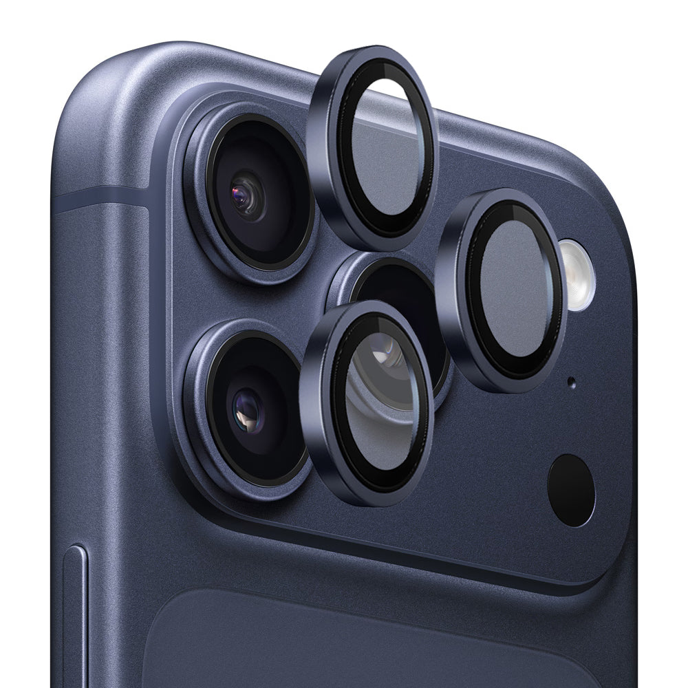 Folija za zaštitu zadnje kamere Blueo Metal Frame za Apple iPhone 17 Pro Max / 17 Pro, Kaljeno staklo, Tamnoplava