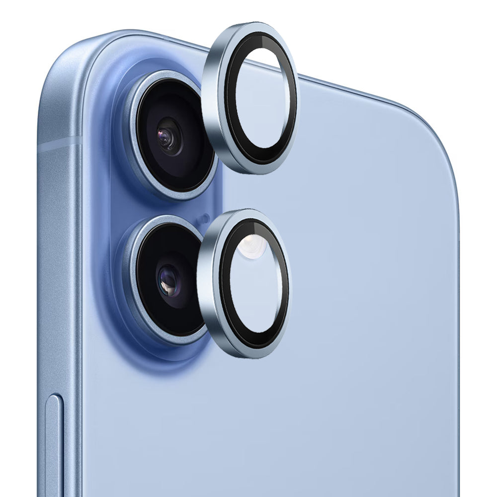 Folija za zaštitu zadnje kamere Blueo Metal Frame za Apple iPhone 17, Kaljeno staklo, Plava