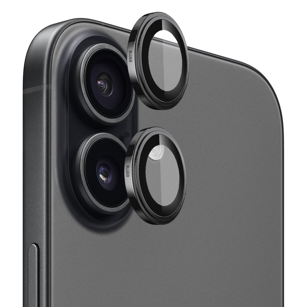Folija za zaštitu zadnje kamere Blueo Sapphire Crystal za Apple iPhone 17, Kaljeno staklo, Crna