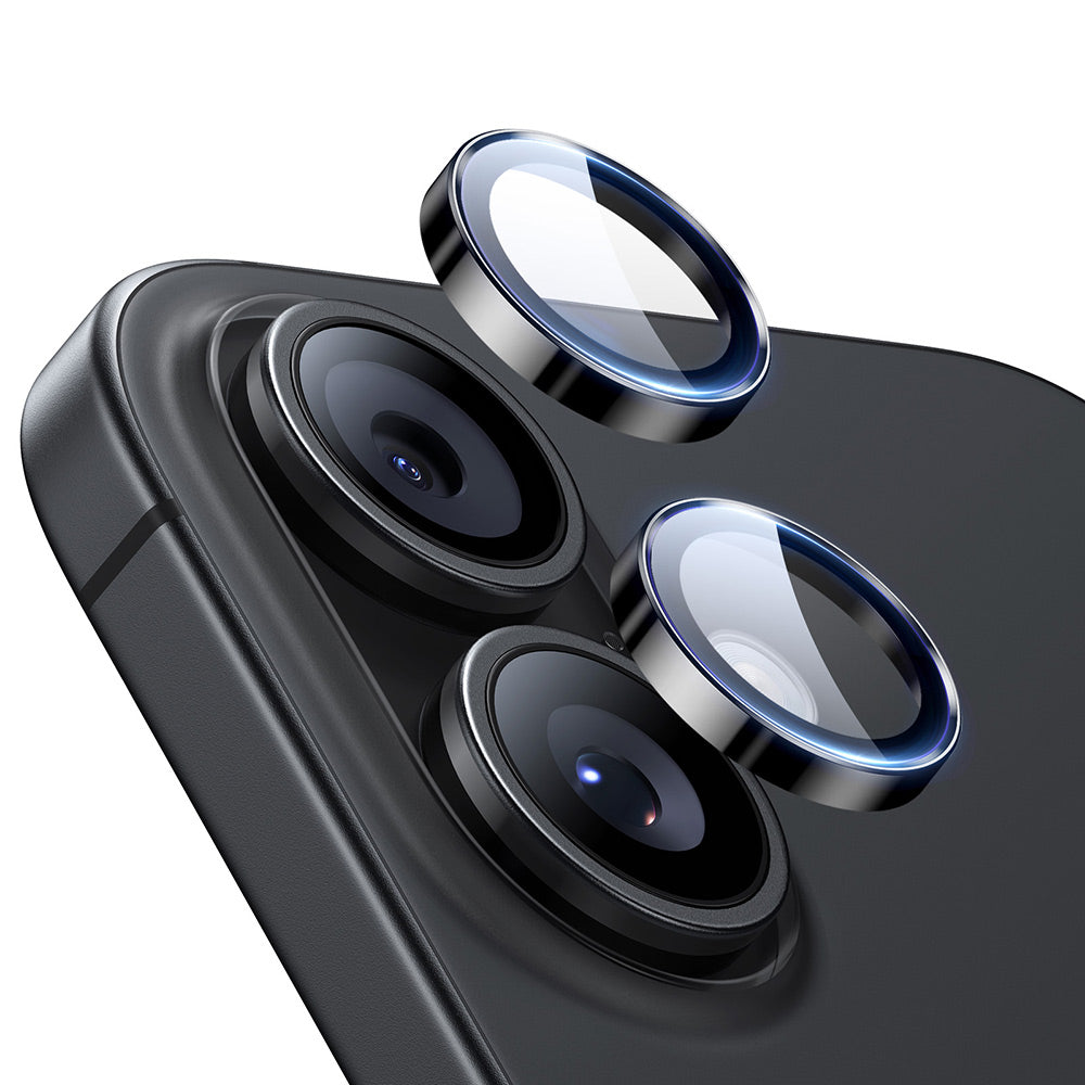 Folija za zaštitu zadnje kamere ESR Armorite za Apple iPhone 17 / 16 Plus / 16, Kaljeno staklo, Crna