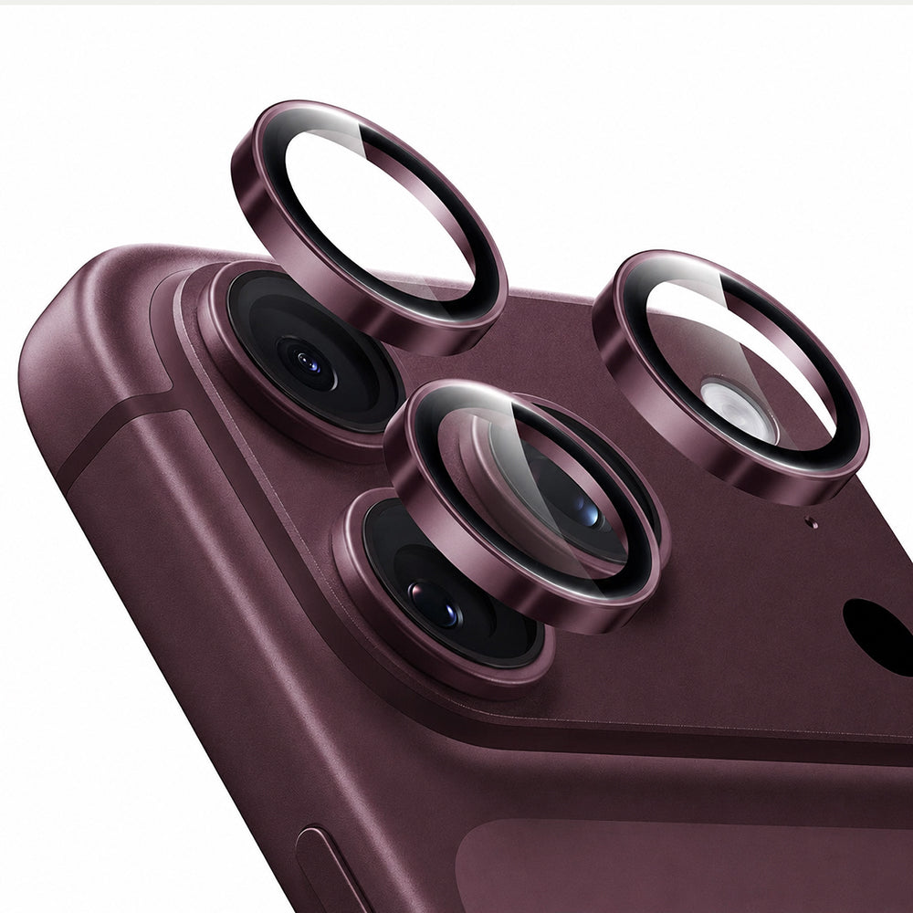 Zaštitna folija za zadnju kameru ESR Armorite za Apple iPhone 18 Pro / 18 Pro max, Kaljeno staklo, Tamno bordo